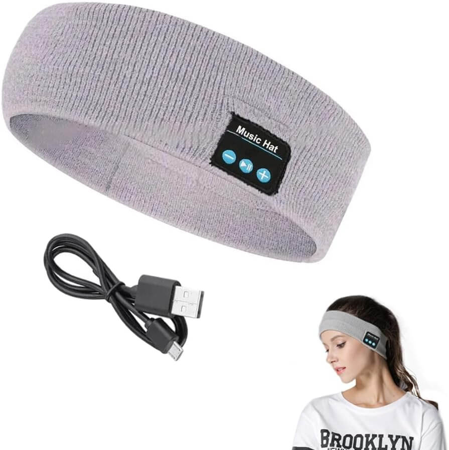 Bluetooth Sports Headband Headphones with Ultra-Thin HD Stereo Speakers Perfect for Sleeping,Workout