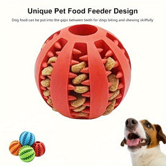 1PC Dog Ball Toy Interactive Elastic Dog Chewing Toy Teeth Cleaning Rubber Food Ball Toy Pet Supplies Accessories