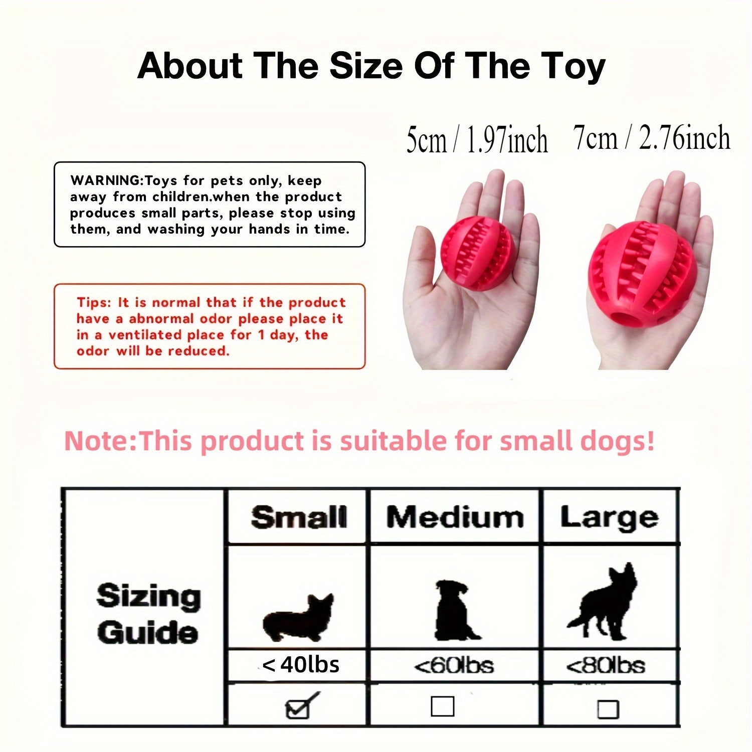 1PC Dog Ball Toy Interactive Elastic Dog Chewing Toy Teeth Cleaning Rubber Food Ball Toy Pet Supplies Accessories