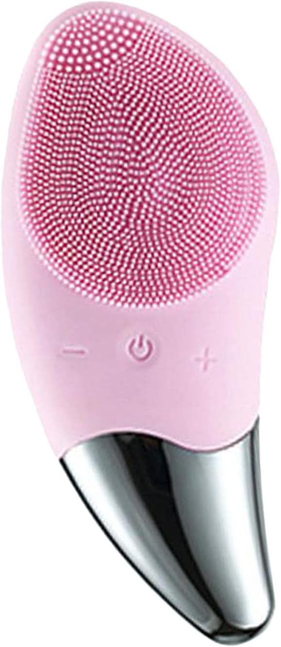 Ultrasonic Electric Silicone Facial Cleansing Brush Cleanser, Waterproof, Diminish Acne Breakouts