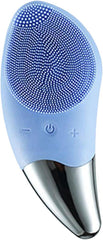 Ultrasonic Electric Silicone Facial Cleansing Brush Cleanser, Waterproof, Diminish Acne Breakouts