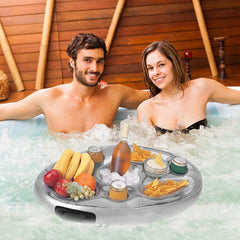 Portable Inflatable PVC Self-service Ice Tray Party Floating Coaster Tray