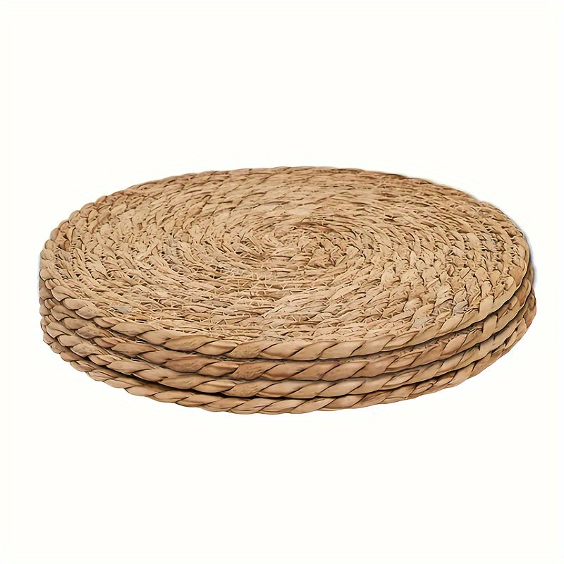 2/4/6pcs hand woven placemats, insulated table mats, thickened pot mats suitable for holidays and weddings