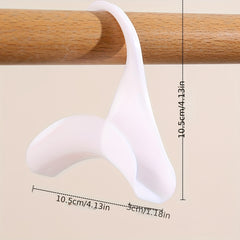 10 elegant plastic hooks, heavy-duty portable handbag hooks, suitable for organizing belts, scarves, hats, backpack racks in wardrobes