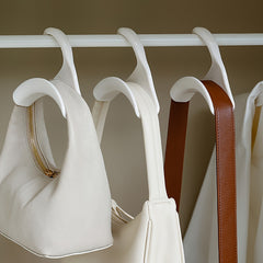 10 elegant plastic hooks, heavy-duty portable handbag hooks, suitable for organizing belts, scarves, hats, backpack racks in wardrobes