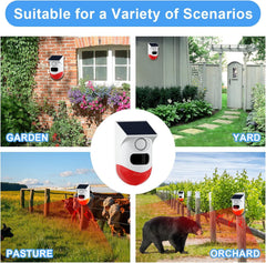 Solar Motion Alarm Outdoor 129dB Siren IP67 Waterproof (2 Pack)
