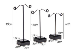US 3 Pcs Alloy Earrings Display T-Shape Stand Showcase Jewelry Organizer Holder