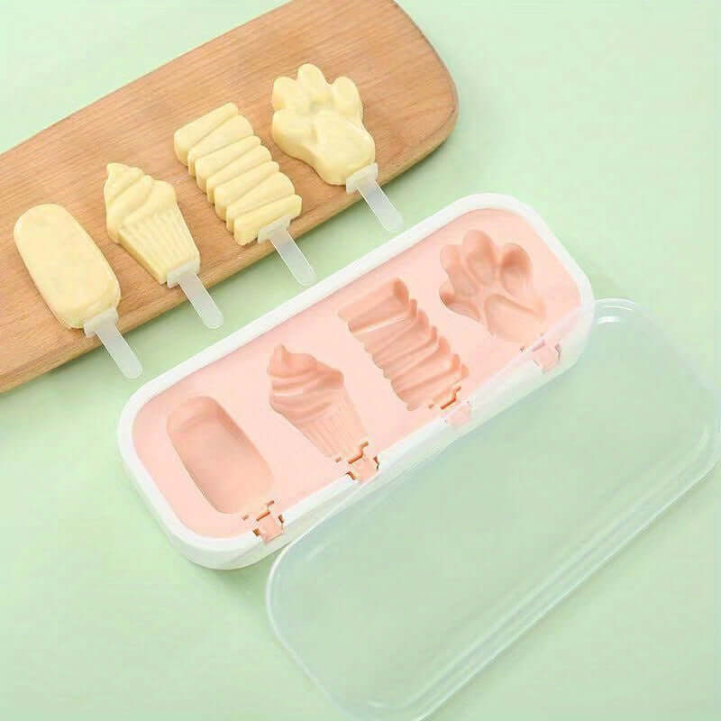 BPA Free Silicone Popsicle Mold DIY Homemade Ice Cream and Popsicle Machine