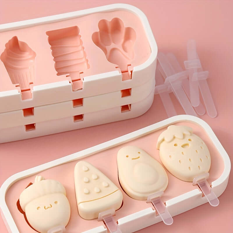 BPA Free Silicone Popsicle Mold DIY Homemade Ice Cream and Popsicle Machine