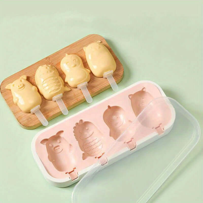 BPA Free Silicone Popsicle Mold DIY Homemade Ice Cream and Popsicle Machine