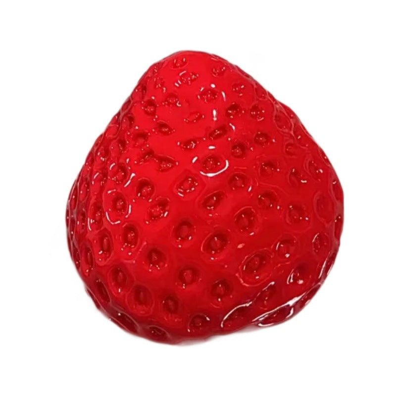 Solid Snow Covered Strawberry Pinching Venting Toy