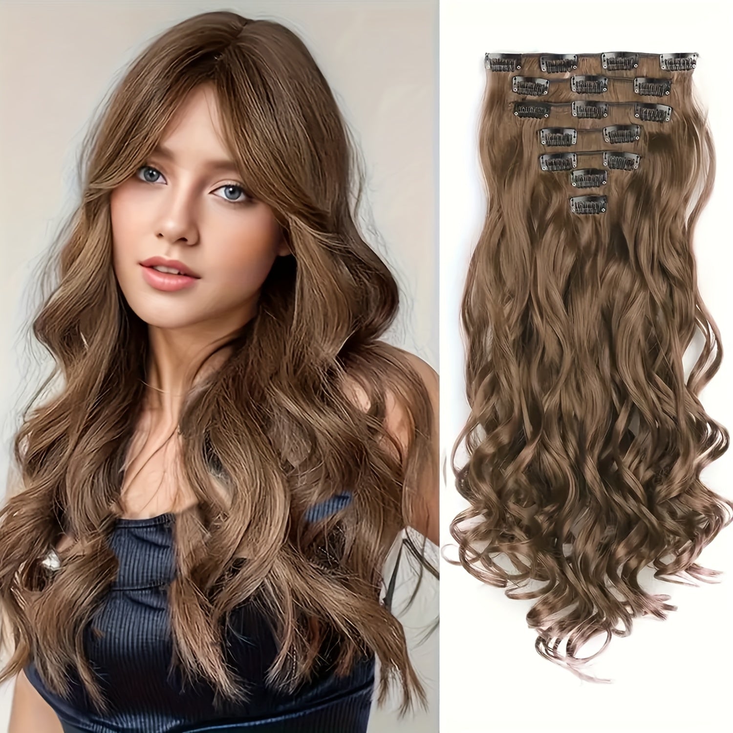 7 pieces of Water Ripple Large Ripple Adhesive Hair Patches to Increase Hair